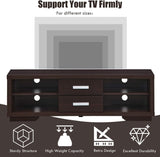 Modern TV Stand, Wood Universal Stand for TV's up to 65" Flat Screen, Home Living