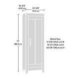 Adept Narrow Storage Pantry Cabinet, ‎L: 22.60" x W: 16.77" x H: 70.98"