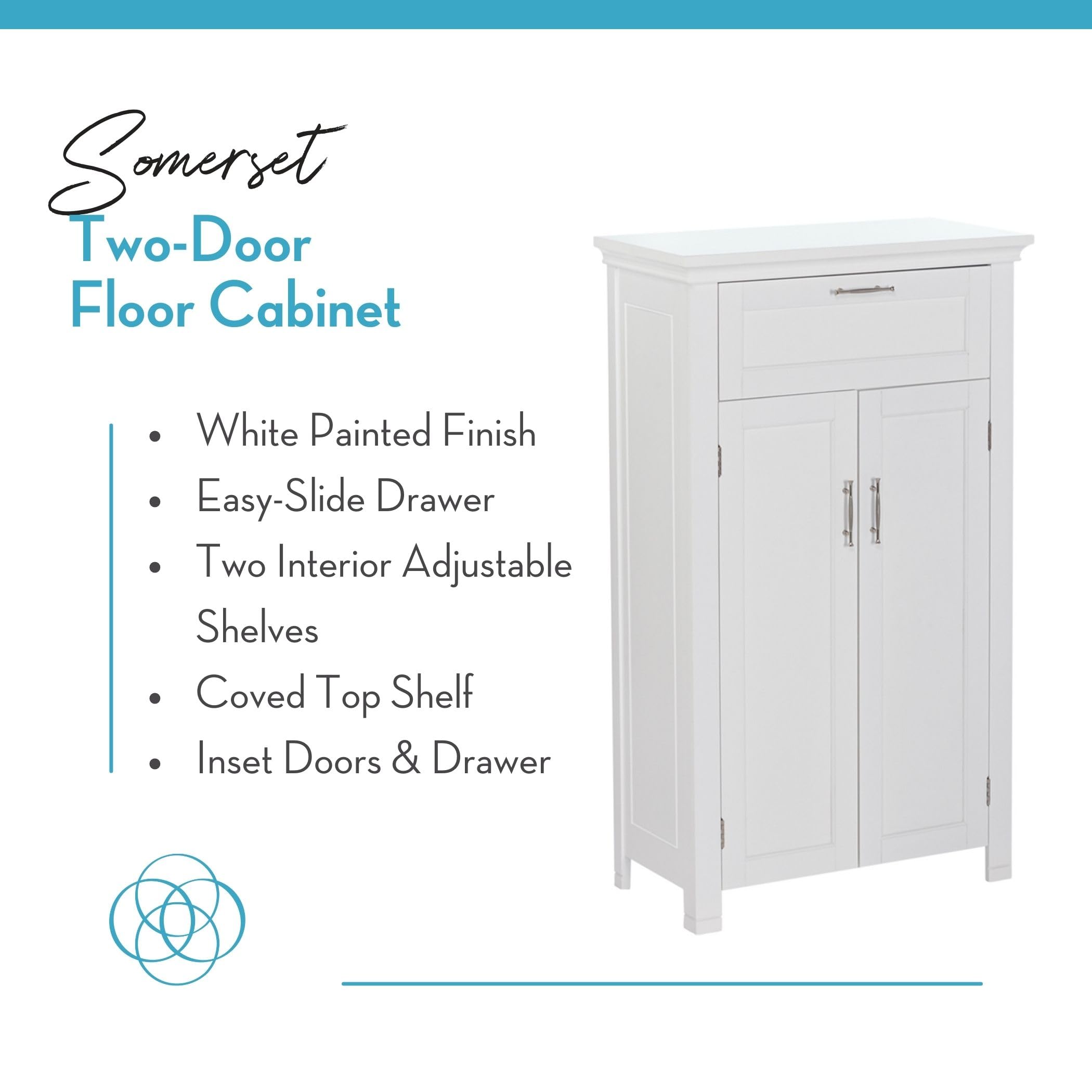 RiverRidge Somerset Two-Door Floor Cabinet, White