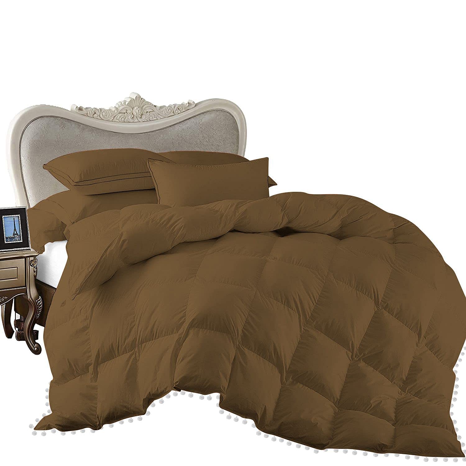 1 Piece Beautiful Looking Pom Pom Box Design Comforter 800 Thread Count 100%