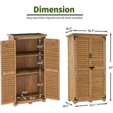 Outdoor Storage Cabinet, Garden Storage Shed, Outside Vertical Shed with Lockers