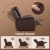 Power Recliner Chairs, Electric Leather Recliners with USB Charge Port and Upholstered