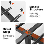 Farmhouse Queen Bed Frame with Storage Headboard and LED Lights