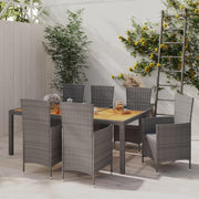 7-Piece Elegant Outdoor Dining Set for Joyful Gatherings, Durable Rattan and Steel