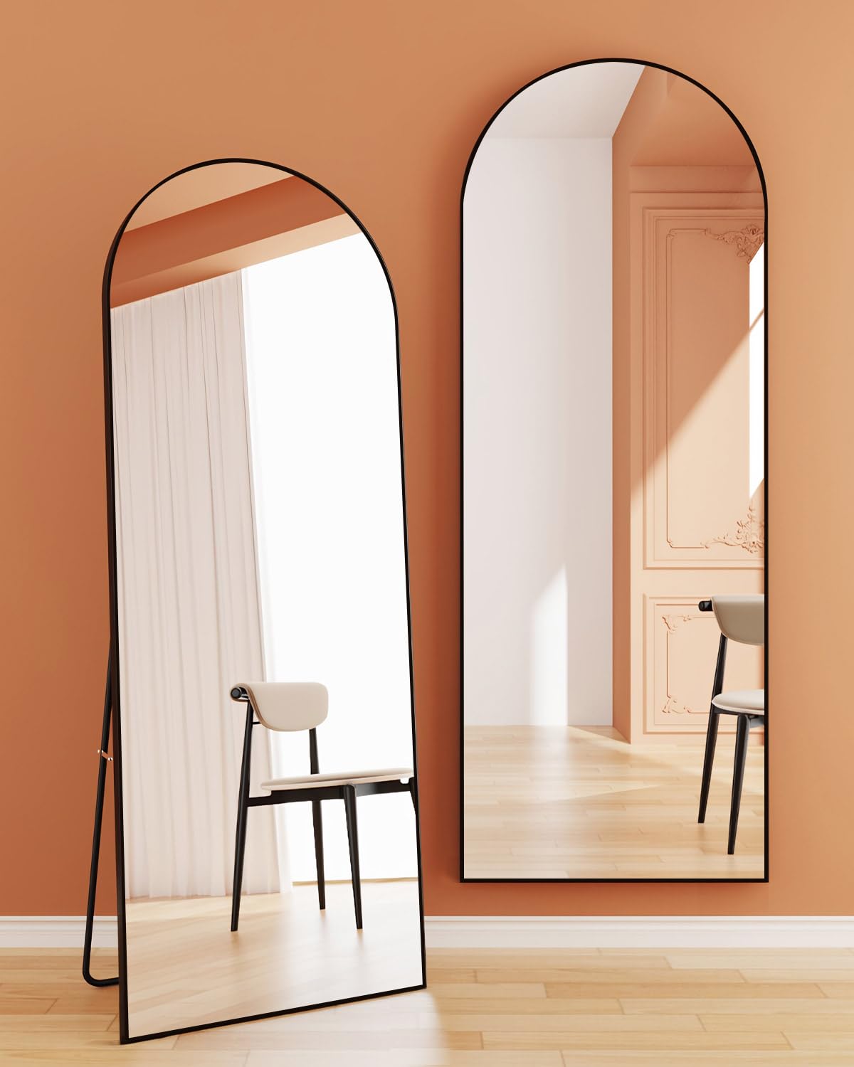 Arched Full-Length Mirror with Explosion-Proof HD Glass