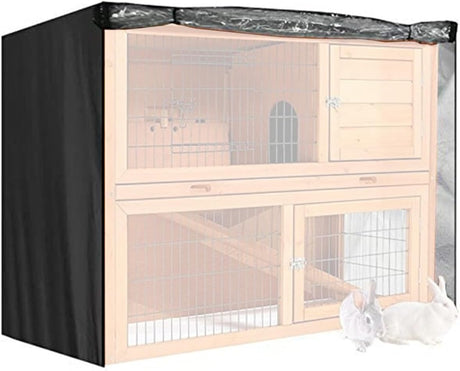 Heavy Duty Double 420D Decker Rabbit Hutch Cover Windproof Rectangular