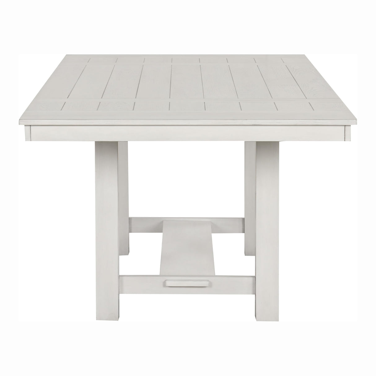 Chalen Farmhouse Wood 84-inch Rectangular Dining Table with Extendable Side Leaf