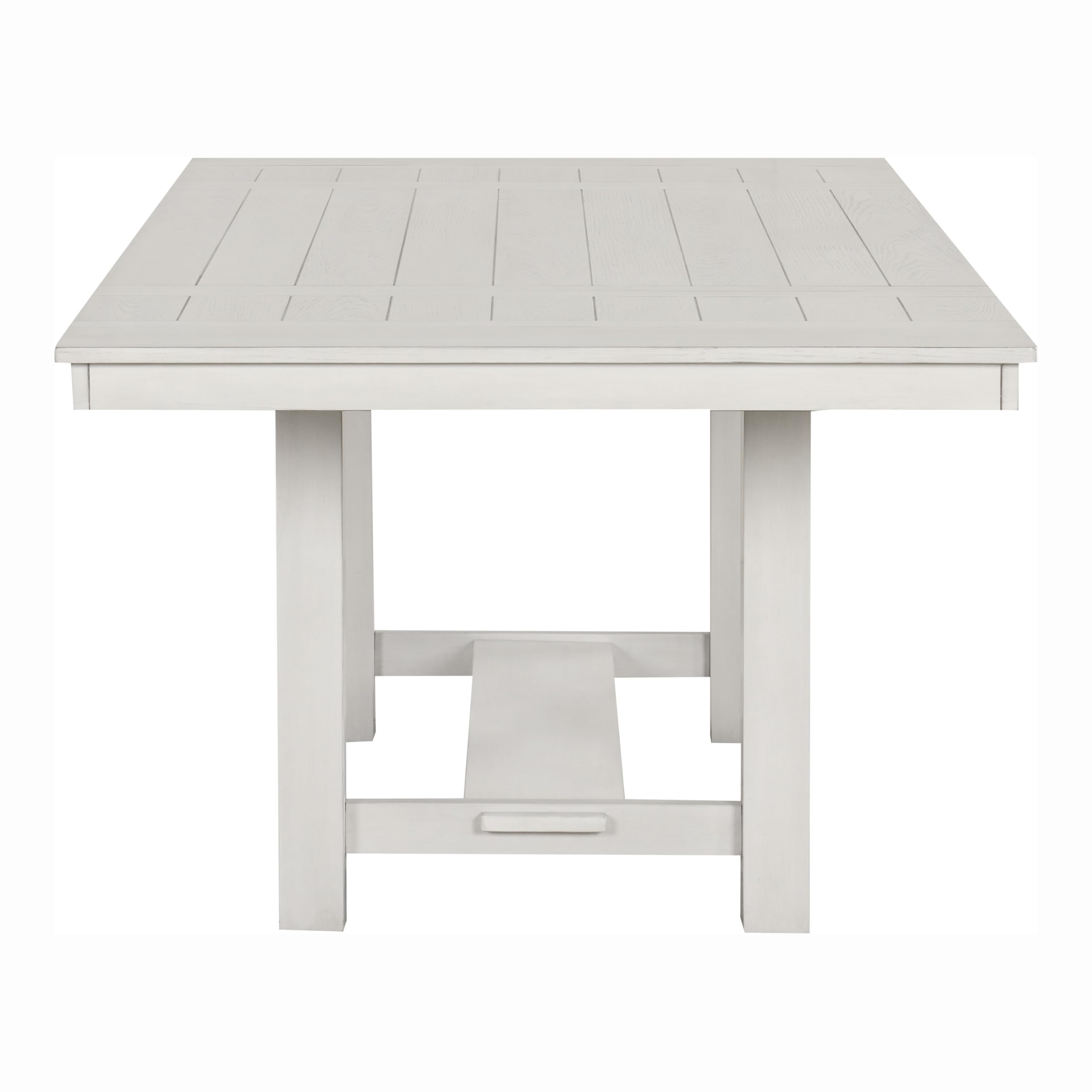 Chalen Farmhouse Wood 84-inch Rectangular Dining Table with Extendable Side Leaf