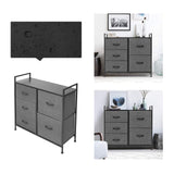 Wide Dresser Storage Tower with Sturdy Steel Frame