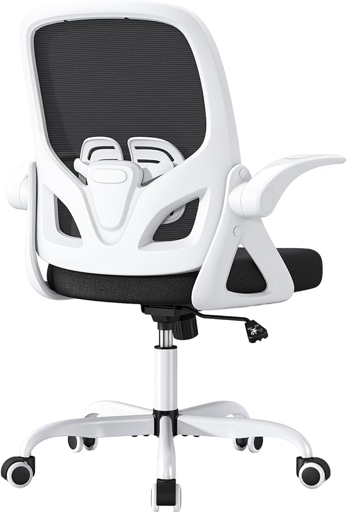 Home Office Desk Chair with Supportive Lumbar Support and Flip up Arms