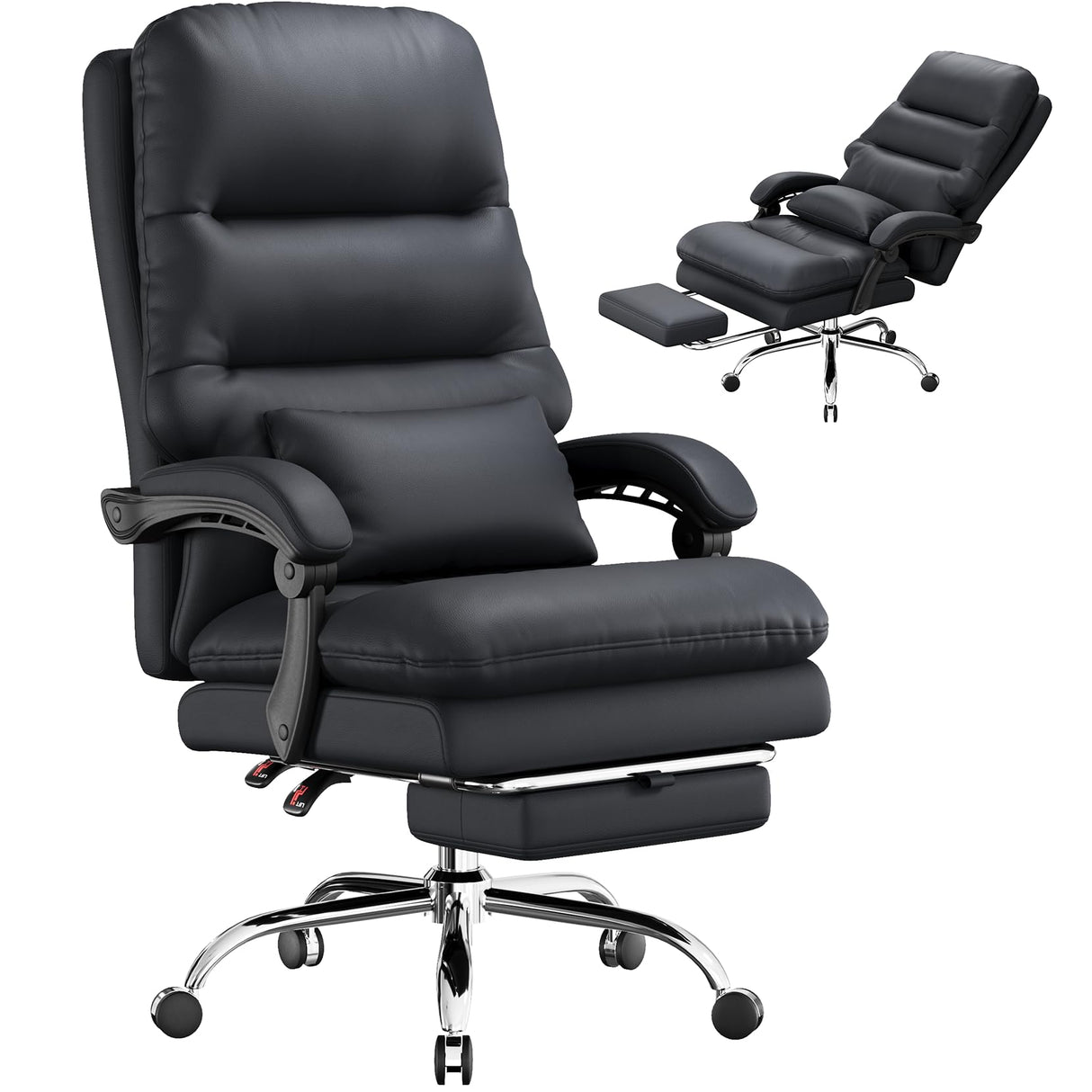 Office Chair, Big and Tall Office Desk Chair, Ergonomic Office Chair, 400LBS PU Leather