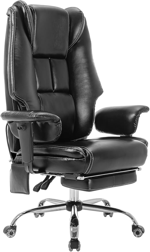 Big and Tall Office Chair 400LBS Weight Capacity, PU Leather High Back Ergonomic Office