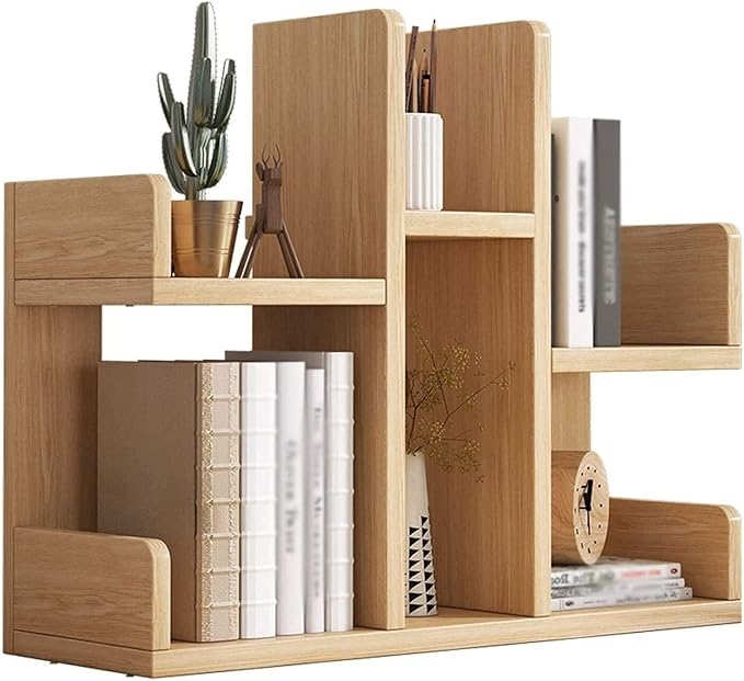 Bookcase Bookshelf Simple Desktop Bookshelf Bookcase Mountain-Shaped