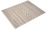 Arizona Shag Collection Area Rug - 8' x 10', Ivory & Beige, Moroccan Design