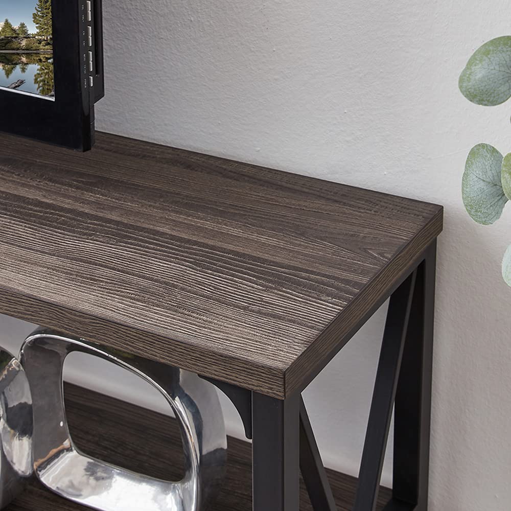 Industrial Console Table, Rustic Wood and Metal Sofa Table, Hallway Entry Table