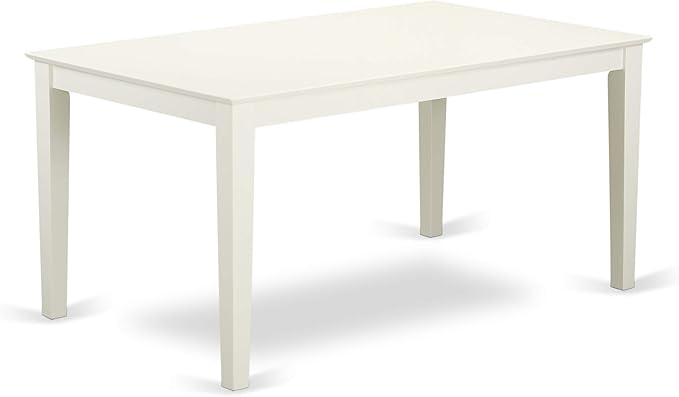 Capri 6 Piece Modern Dining Set Contains a Rectangle Wooden Table and 4 Linen Fabric