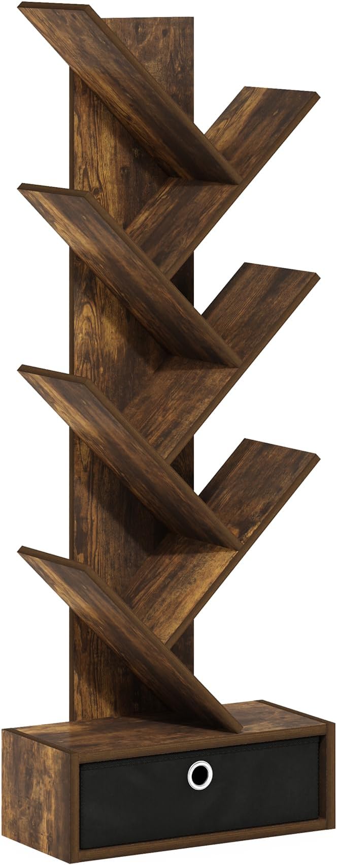 Luder Bookcase / Book / Storage, 4-Tier, White