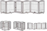 Extra Wide Dog Gate and Pet Playpen, Free Standing Tall Dog Fence