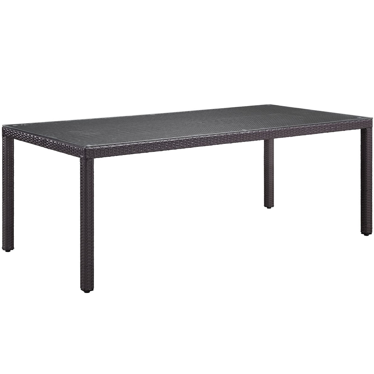 Convene Wicker 82.5 in. Patio Rectangle Dining Table