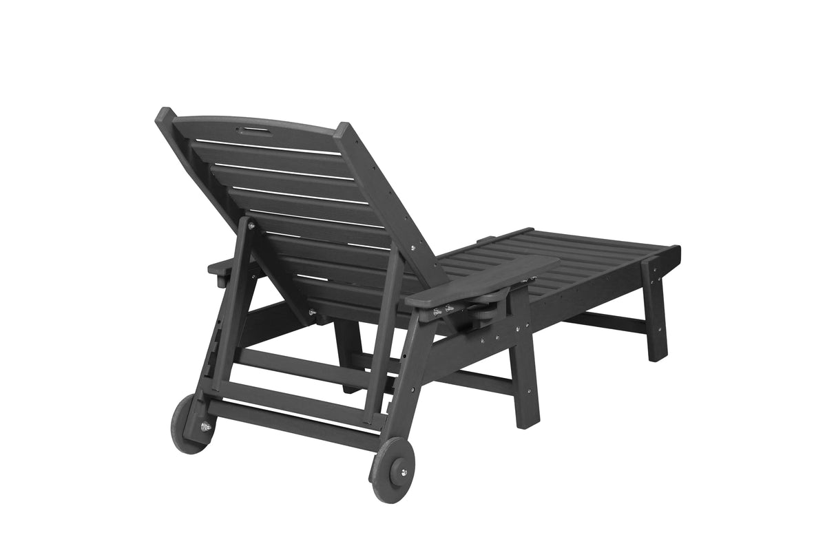 with Side Table, 3-Piece Oversized Chaise Lounge Set, Weather-restistant 5-Position