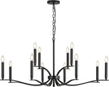 Black Living Room Chandelier 12 Light Hight Ceiling Foyer Candle Chandelier Large