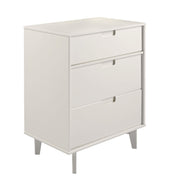 Furniture  Pine Wood 3-Dra Groove Handle Vertical Dressete