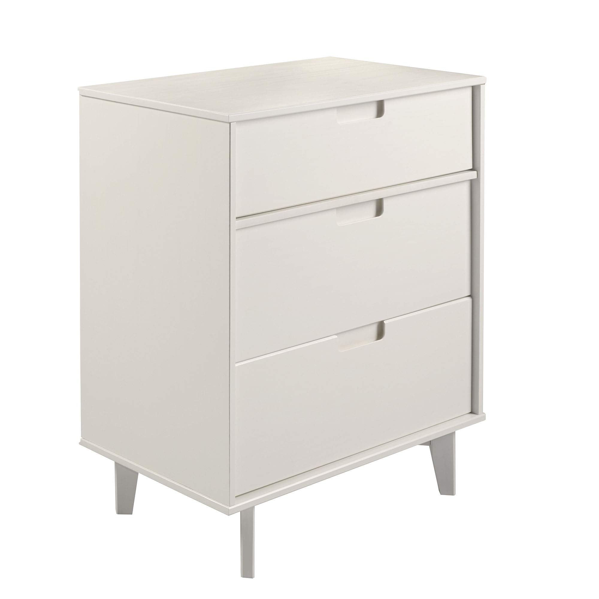 Furniture  Pine Wood 3-Dra Groove Handle Vertical Dressete