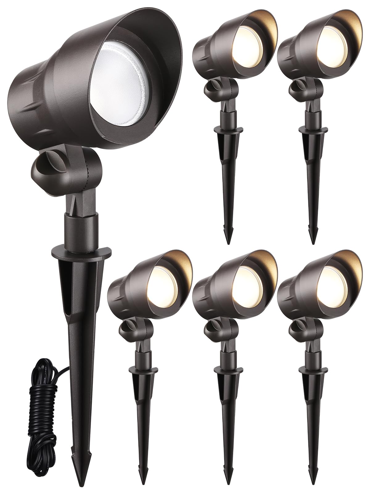 Low Voltage LED Landscape Spotlight, 12V AC/DC Die-cast Aluminum Low
