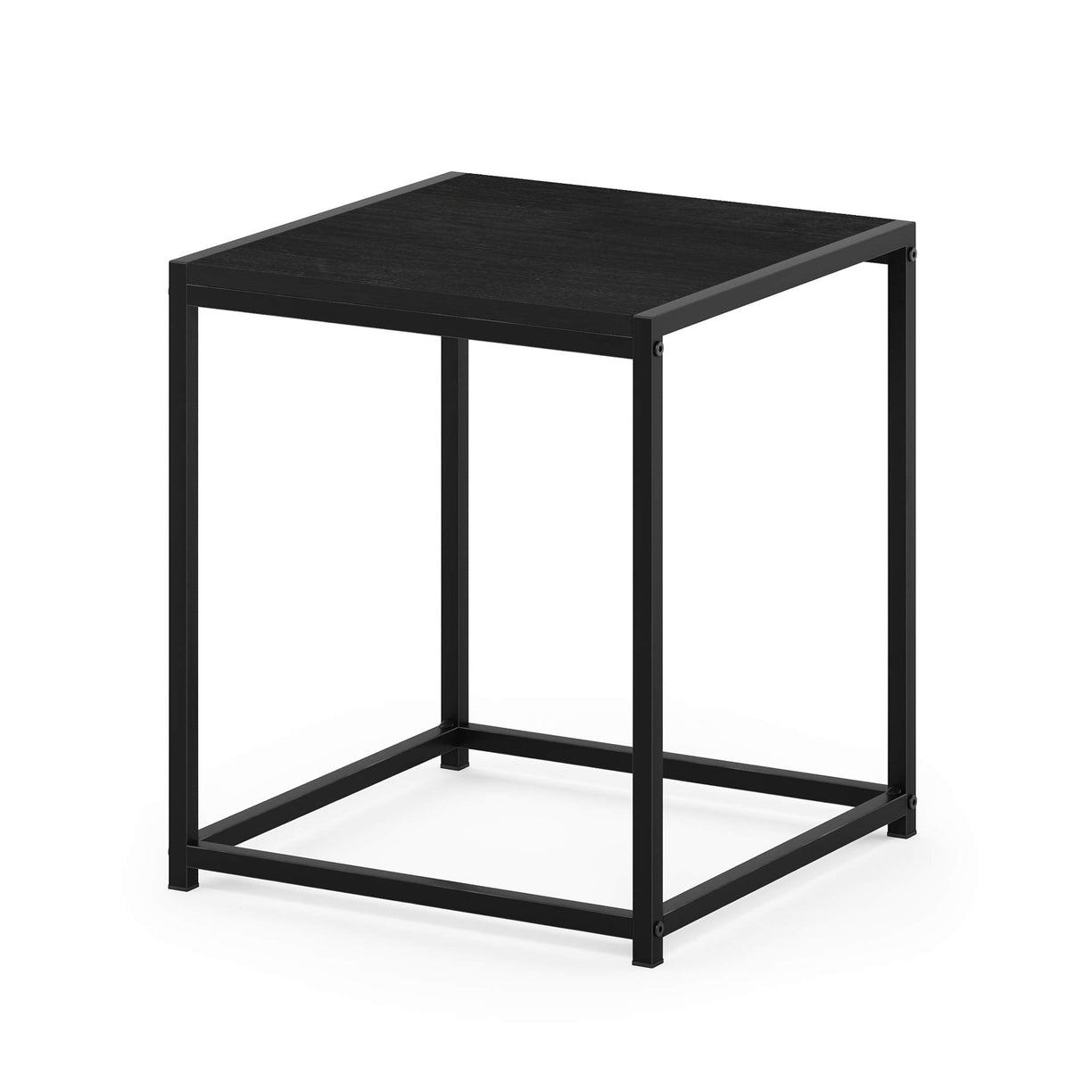 Camnus Modern Living End Table, Americano, 1 Tier, Metal Frame