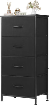 Dresser for Bedroom, Tall Dresser with 8 Drawers, Storage Tower with Fabric Bins, Double