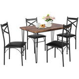 5 Piece Kitchen Room Chairs Set for Dinette, Breakfast Nook, Farmhouse, Small Space