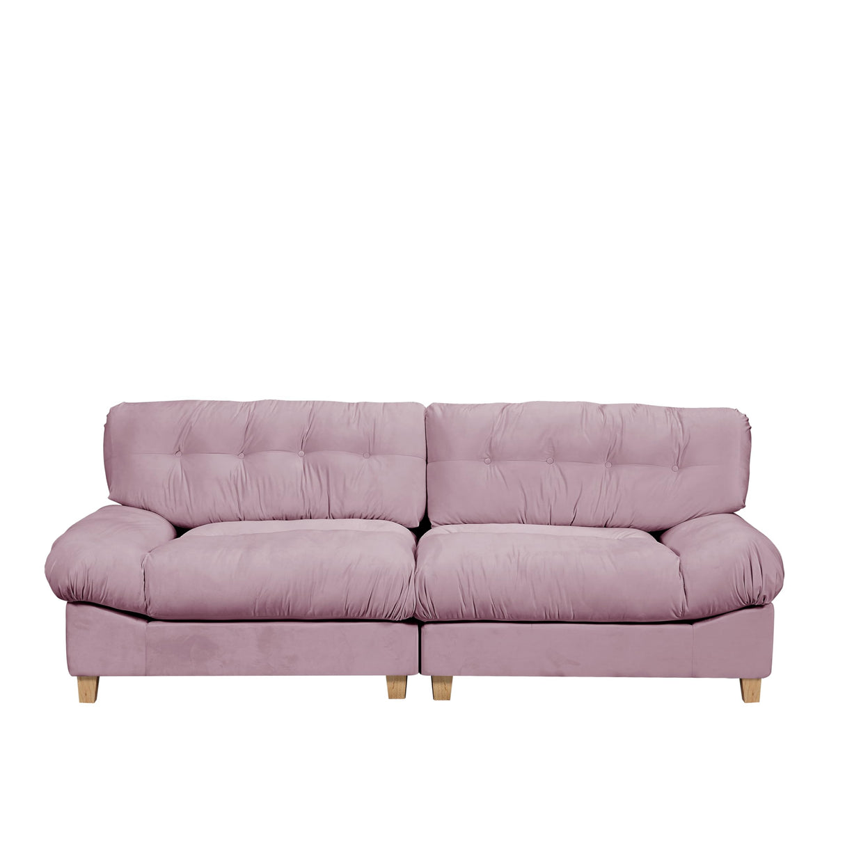 Cloud Separation Sofa, Frosted Velvet Love Seat Sofa with 2 Pillows