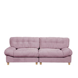 Cloud Separation Sofa, Frosted Velvet Love Seat Sofa with 2 Pillows