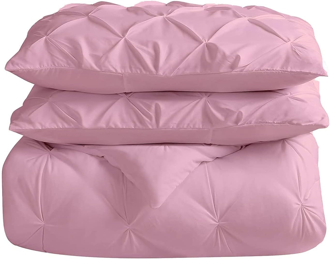 Full Size Rose Pinch Pleated Comforter with 4 Corner Tabs 100% Organic Cotton
