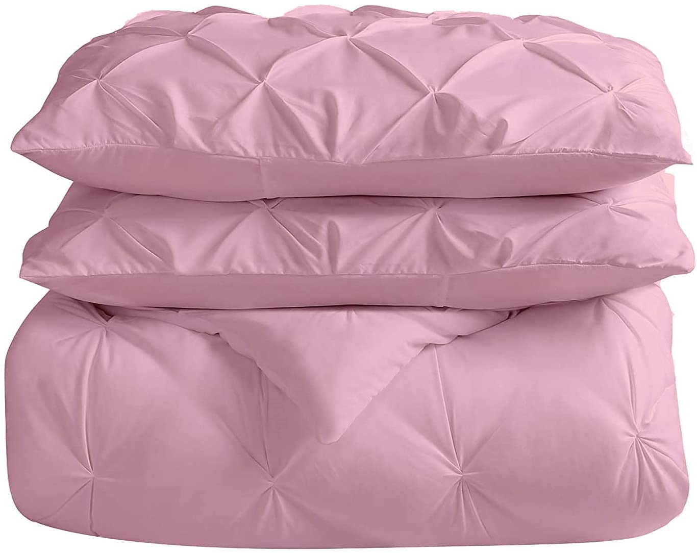 Full Size Rose Pinch Pleated Comforter with 4 Corner Tabs 100% Organic Cotton