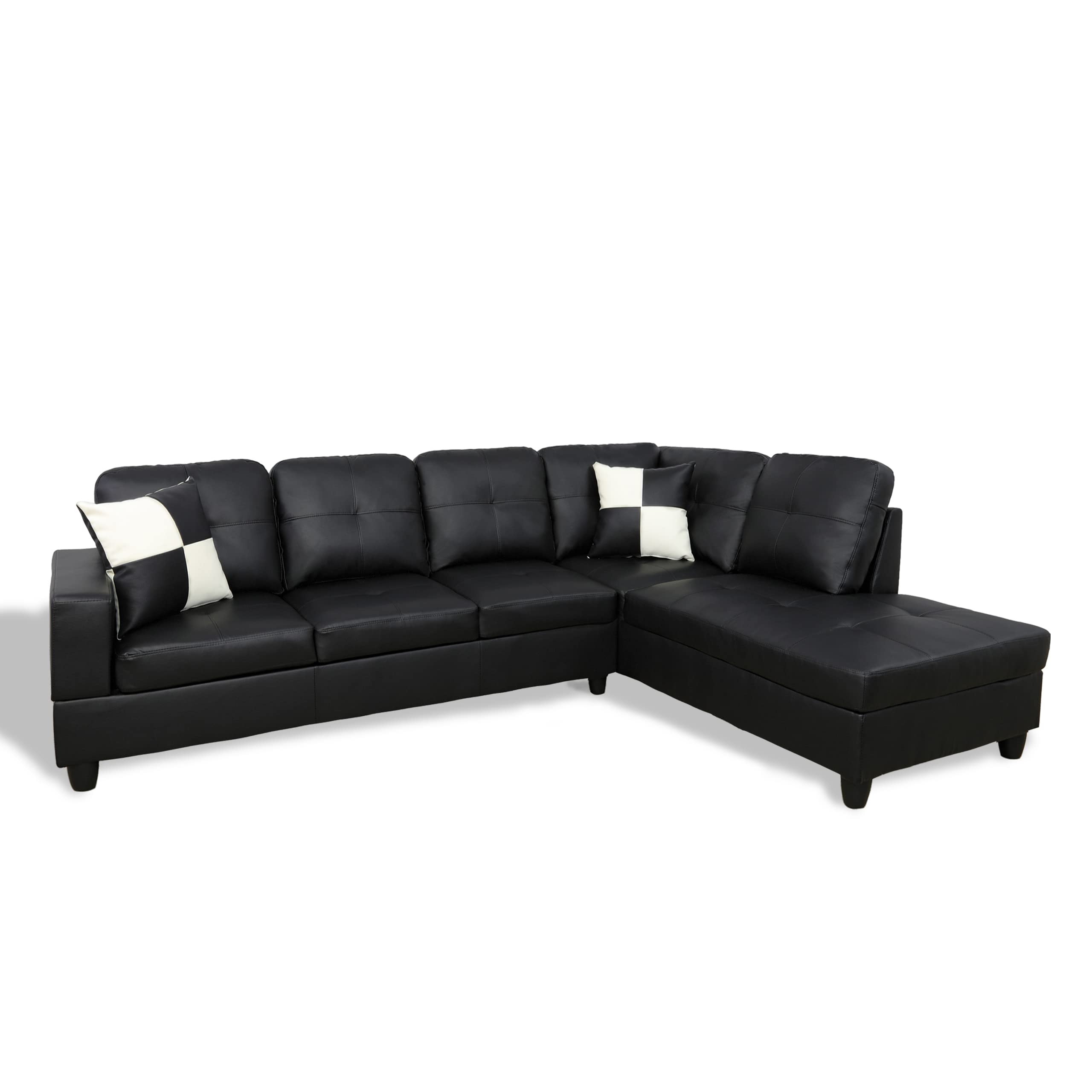 Genesis Sectional Sofa L-Shape-PU Leather, Right Facing