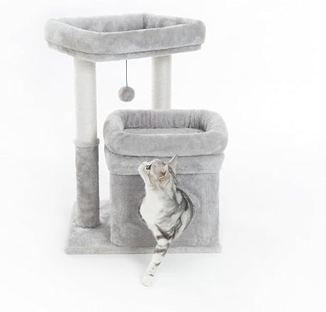 Cat Tree, Small Cat Tower with Dangling Ball