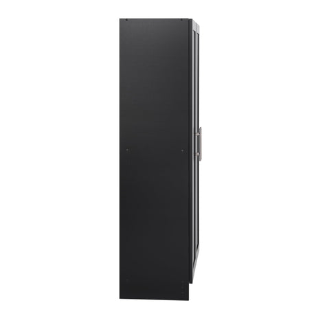 Elite Storage Cabinet, 16.75" D x 32" W x 65" H, Black