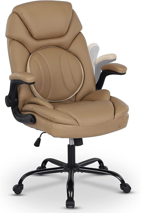 Ergonomic Executive Office Chairs with Adjustable Lumbar Support, 90-120° Rocking