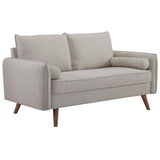 EEI-3091 Revive Contemporary Modern Fabric Upholstered Loveseat In Beige