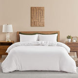 100% Linen Duvet Cover, Pure Natural French Flax Linen with 8 Corner Ties