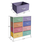 Kids Dresser with 8 Drawers - Furniture Storage Chest Tower Unit for Bedroom, Hallway,