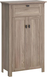 Hayward Two-Door Veneer Floor Cabinet, No Size, Dark Woodgrain