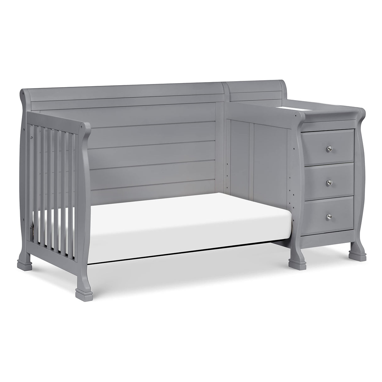 Kalani 4-in-1 Convertibe Crib and Changer Combo in Gray