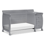 Kalani 4-in-1 Convertibe Crib and Changer Combo in Gray