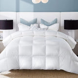 King Feather Comforter, Filled with Feather and Down, White Duvet Insert