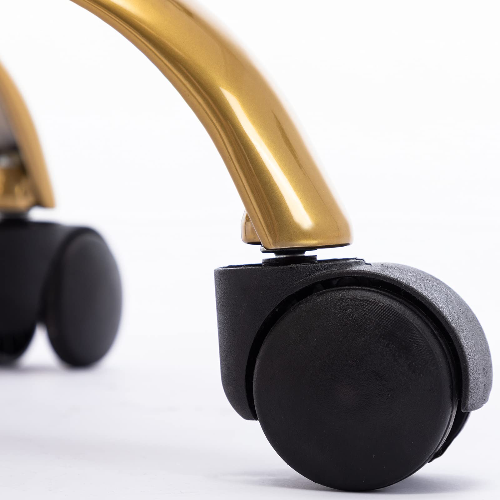 Elegant Tufted Rolling Desk Chair with Wheels