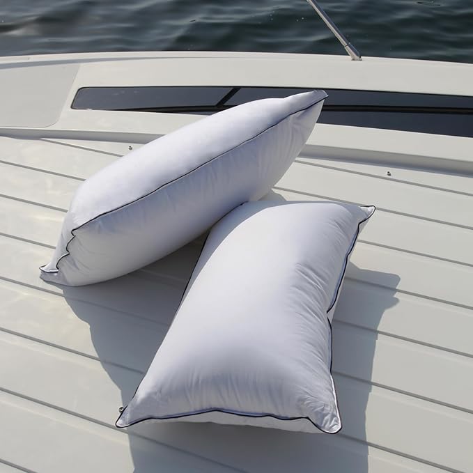 Luxury Premium Goose Down Pillows King Size, Fluffy Bed Pillows