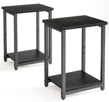 Side Tables Set of 2, 2-Tier Small End Table Sofa Table Nightstand Bedside Table