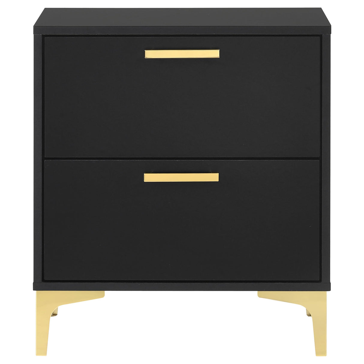 Kendall 2-Drawer Contemporary Nightstand Bedroom Storage Cabinet Bedside Table